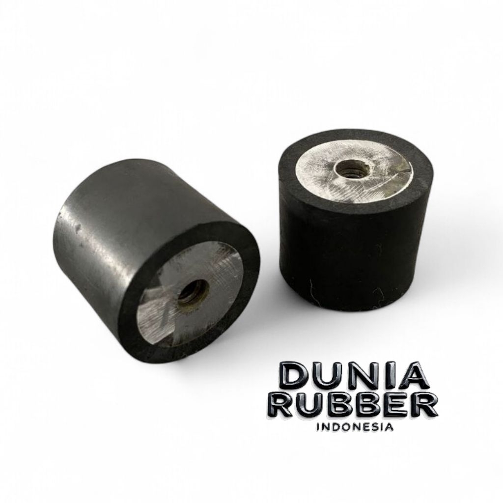 KARET BANTALAN MOUNTING 40x35MM LUBANG 10MM RING PLAT BESI