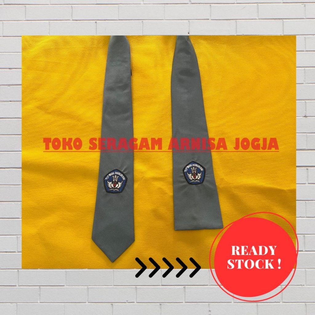 [MURAH] Dasi SMA Tutwuri Biru Bordir / Dasi SMA Instan / Dasi SMA Perekat
