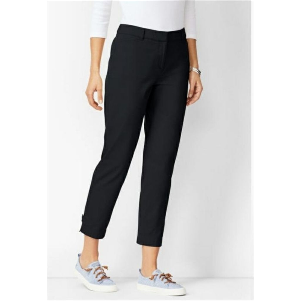 Celana Bahan Talbots Perfect Crop Black