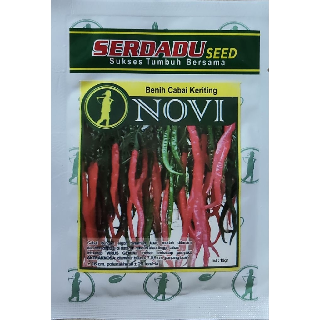 Benih Cabe Keriting Tahan Virus Gemini NOVI 15gram