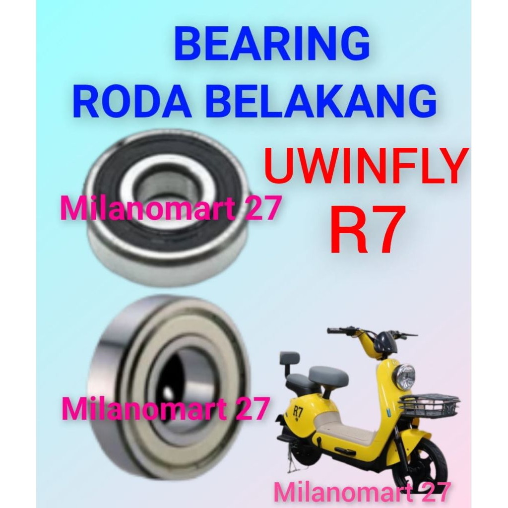 bearing roda belakang  sepeda listrik uwinfly  R7 laker klahar roda dinamo belakang  sepeda listrik 