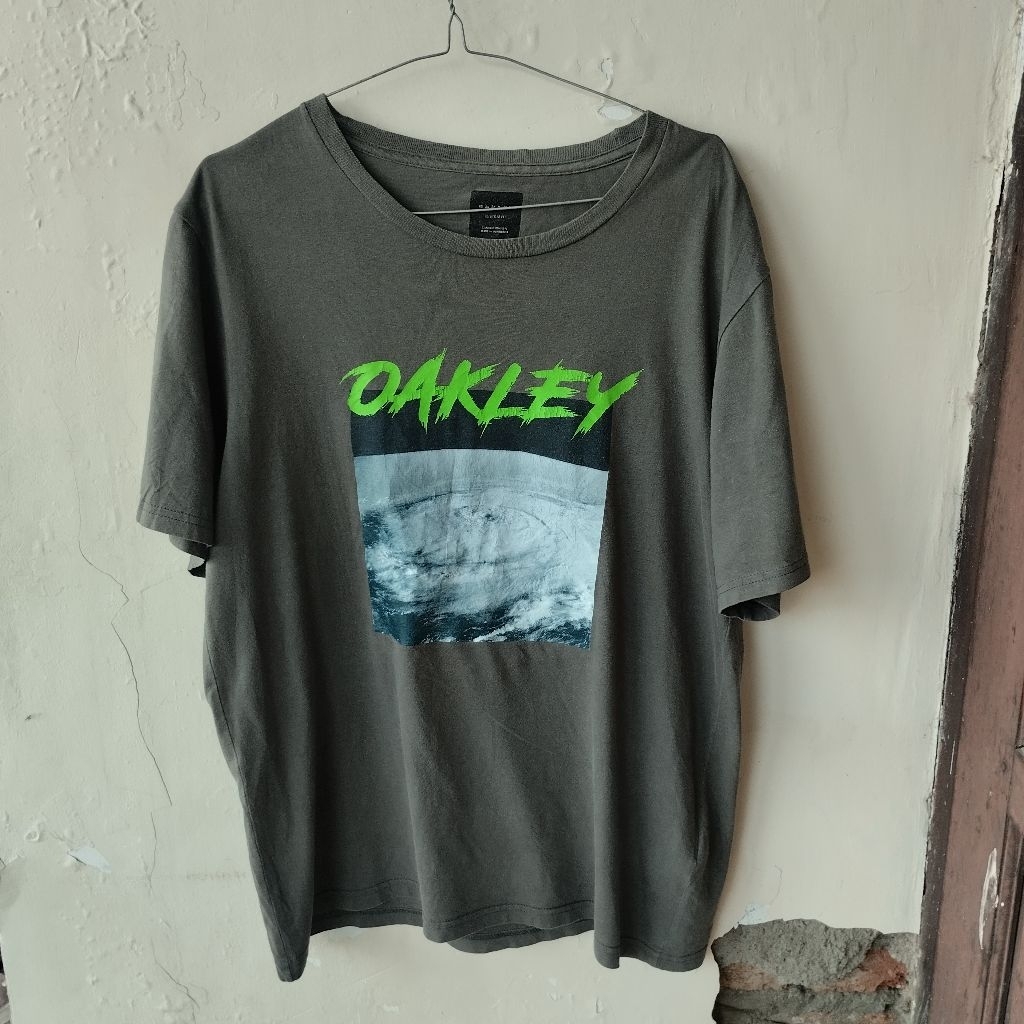T shirt Oakley Eye Of The Hurricane  Gray Regular Fit Large Original