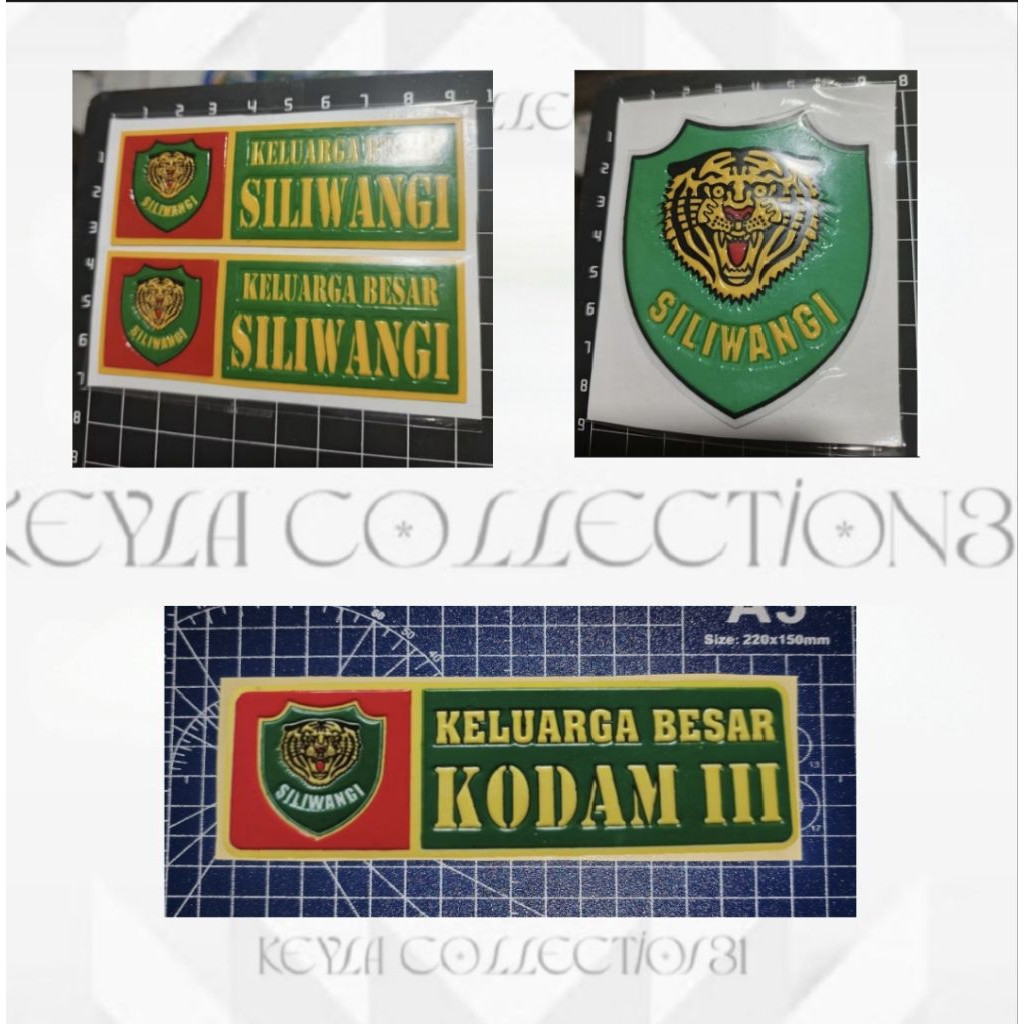 STIKER EMBOS KODAM SILIWANGI/NOPOL SILIWANGI/LOGO SILIWANGI/KB KODAM SILIWANGI