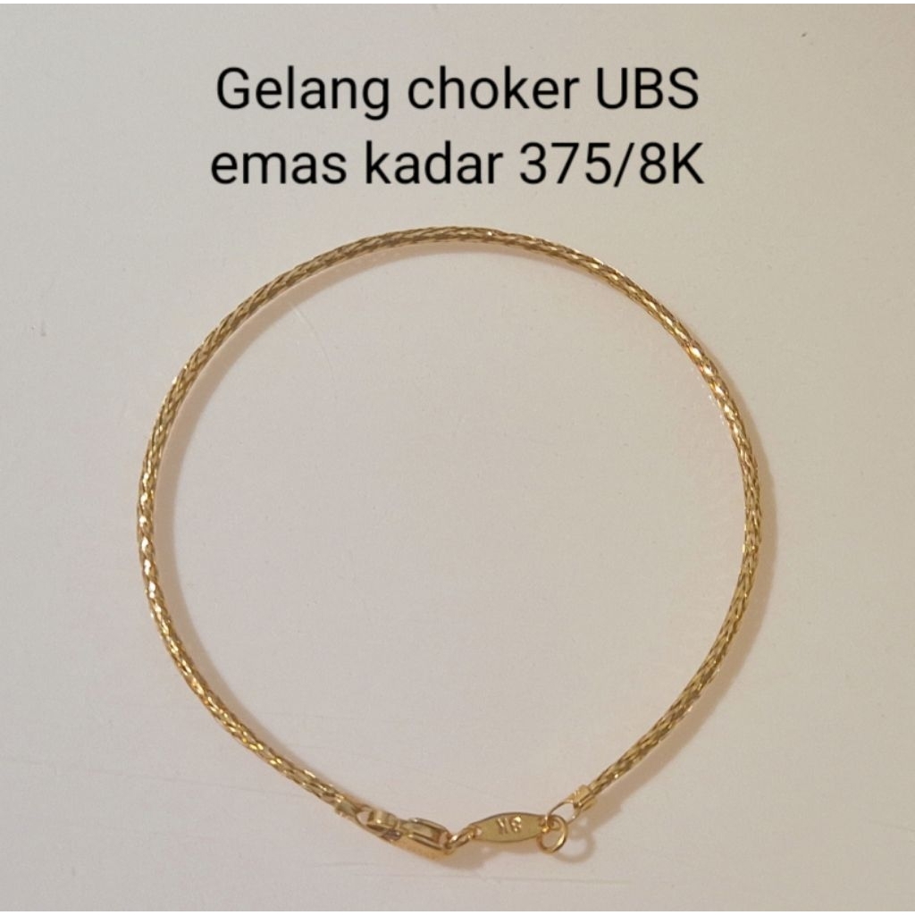 Gelang emas choker U B S kadar 375/8K (0.89gram)