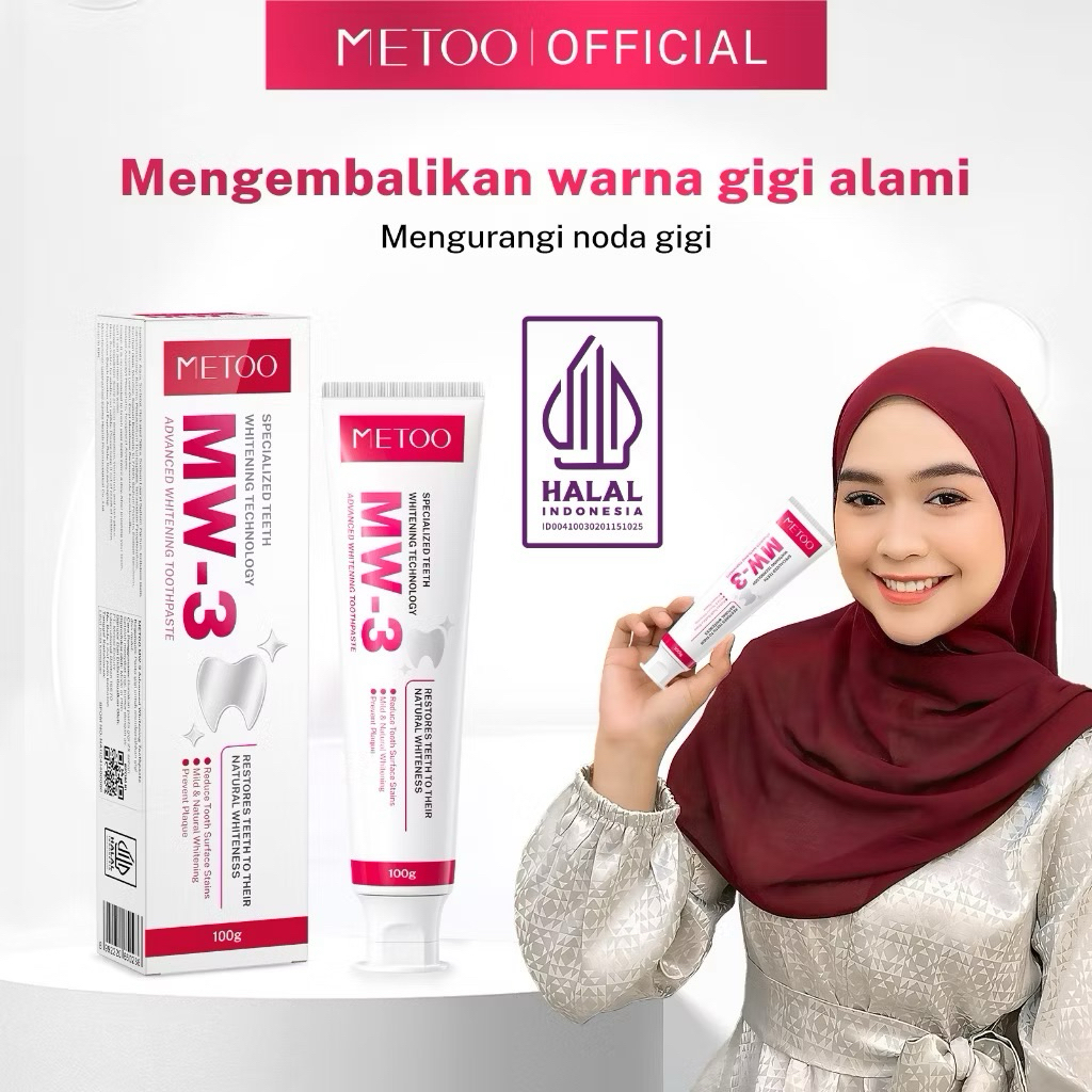 METOO MW-3 Pasta Gigi Pemutih Probiotik - Memutihkan Gigi Alami
