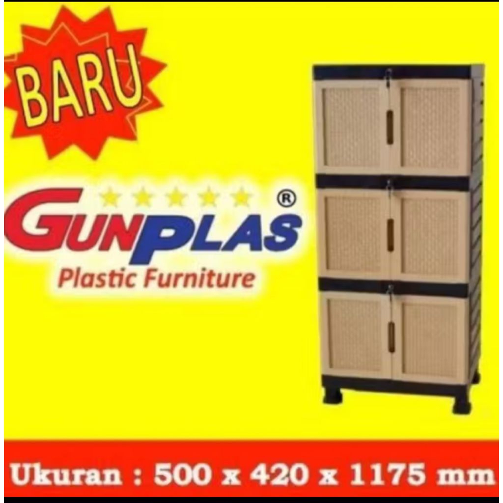 Lemari Plastik Gunplas 3 Susun dan 4 Susun