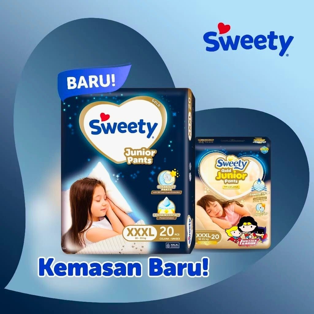 SWEETY GOLD JUNIOR PANTS XXXL 20 / POPOK PEMPERS SWEETY JUNIOR (TERMURAH)