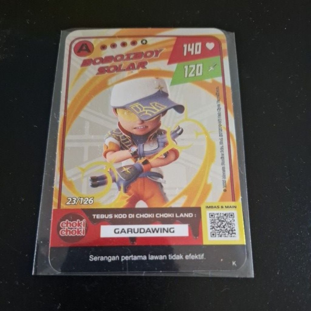 kartu boboiboy choki choki Boboiboy solar