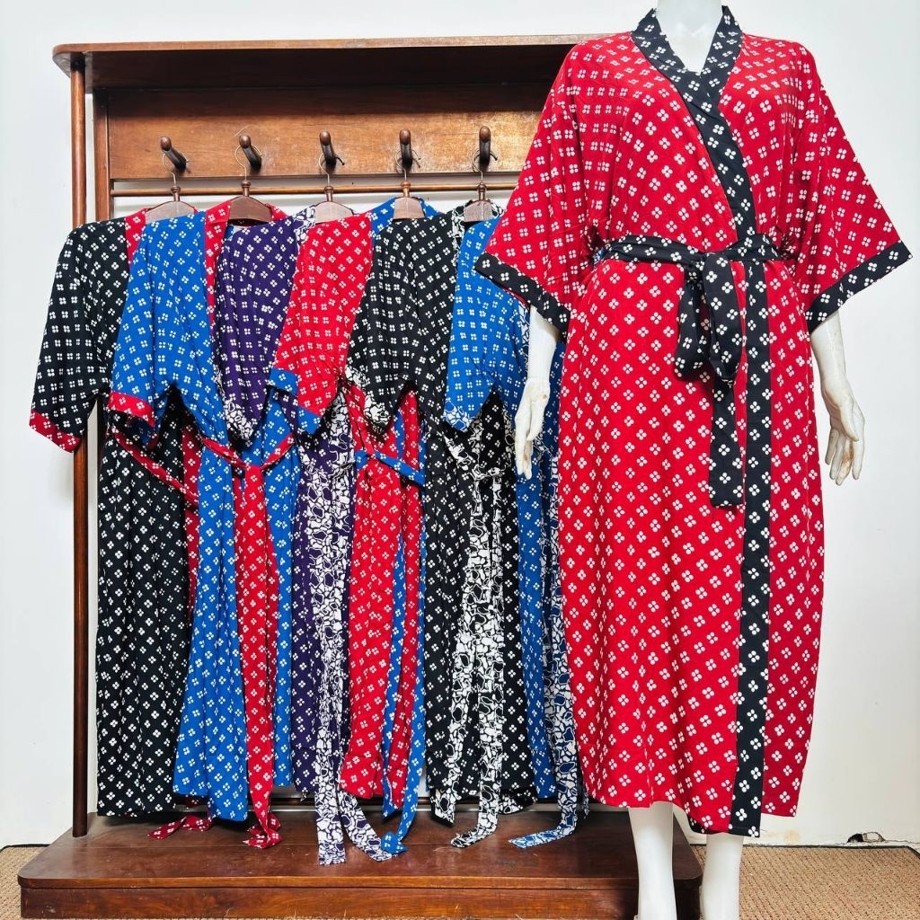 BATIK AIS Kimono Batik Jumbo Outer Baju Tidur Pria Wanita Rayon Premium Kekinian