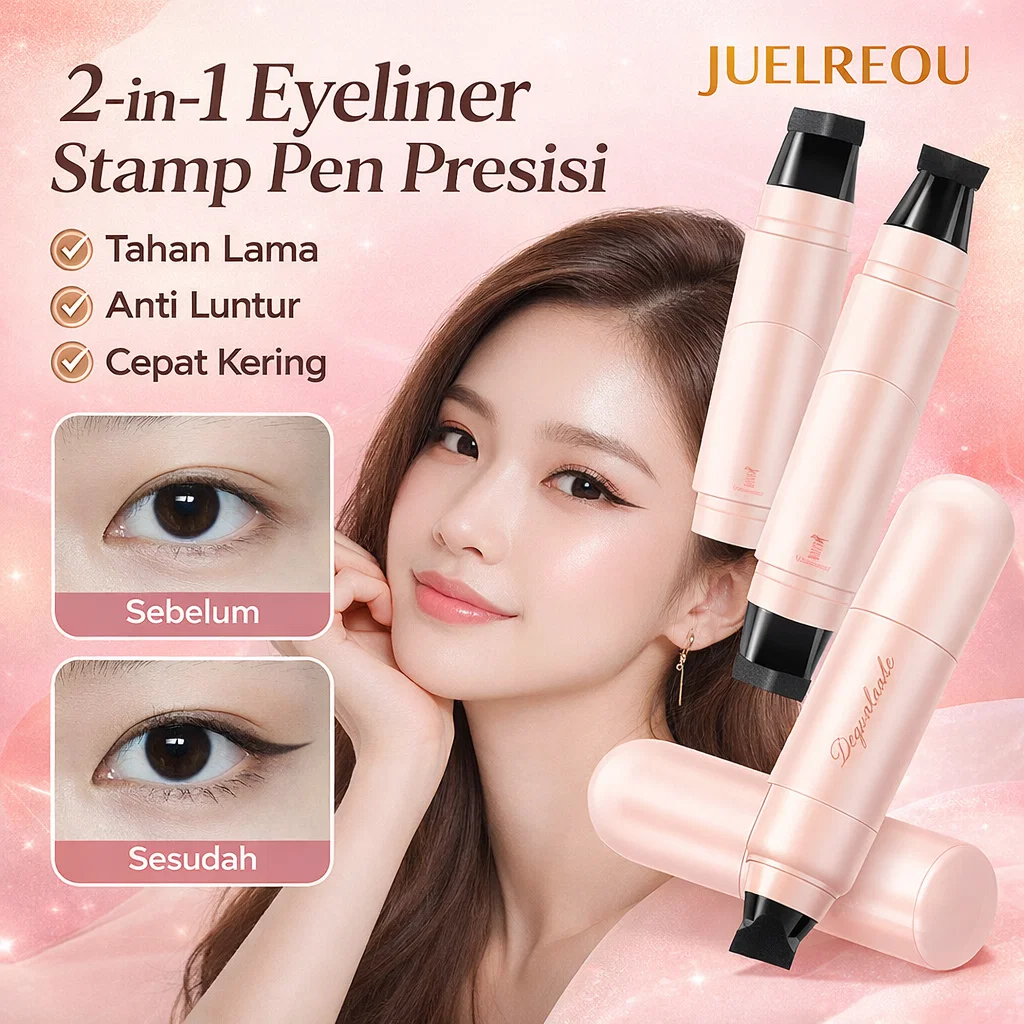 JUELREOU - [Eyeliner Sempurna 1 Detik] Eyeliner Cap All-in-One/Eyeliner Stamp/Eyeliner Cair Cepat Ke