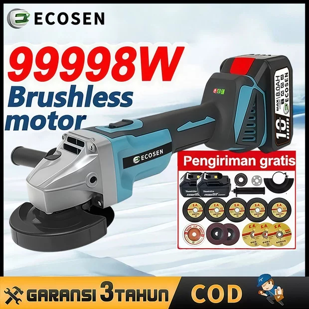 Gerinda Baterai Gerinda Cordless Gerinda Cas Gerinda Tangan Baterai Angle Grinder Gerinda tangan Ger