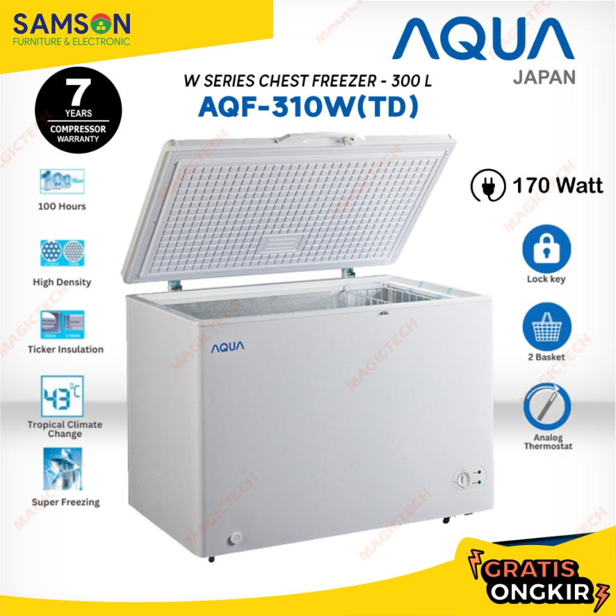 CHEST FREEZER PETI AQUA AQF-310W (TD) 300L AQF-310