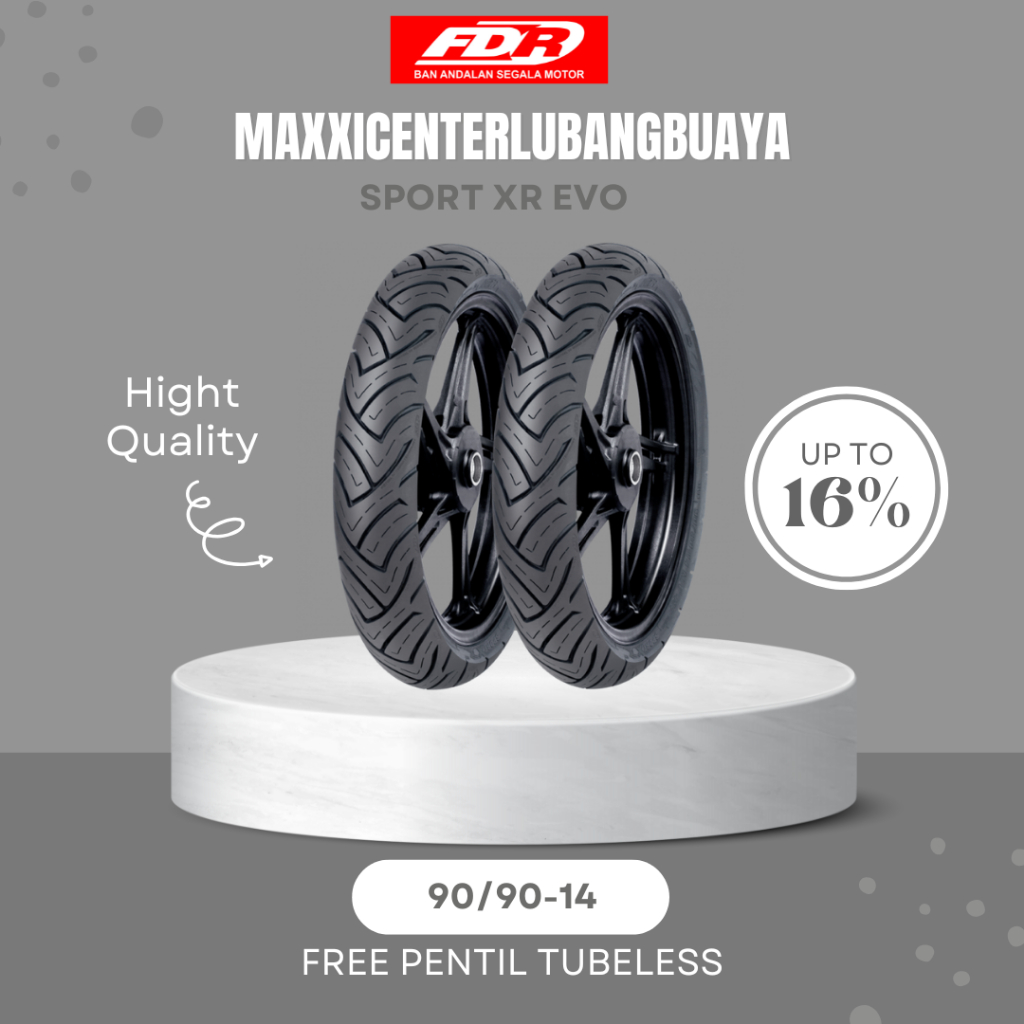 BAN FDR 90/90-14 SPORT XR EVO TUBELESS Ban Motor VARIO 125, BEAT, MIO, LEXI S, GENIO, LEXI, SPIN, NE