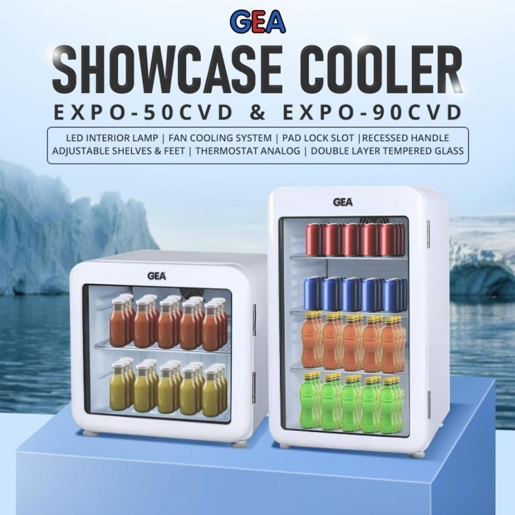 Gea Kulkas Showcase Mini Putih Expo 50 CVD / 50CVD Expo50 EXPO50CVD 45 Liter EXPO 90 CVD 90CVD EXPO9