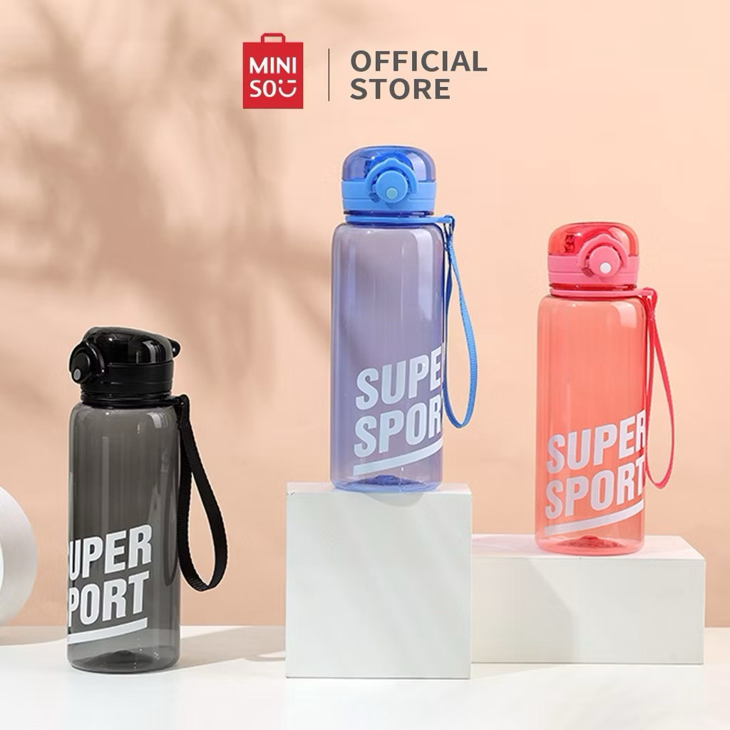 MINISO Botol Minum Tempat Tumbler Tumblr Anak Tali Beranak 700ml Tritan Perempuan Laki-laki Sekolah
