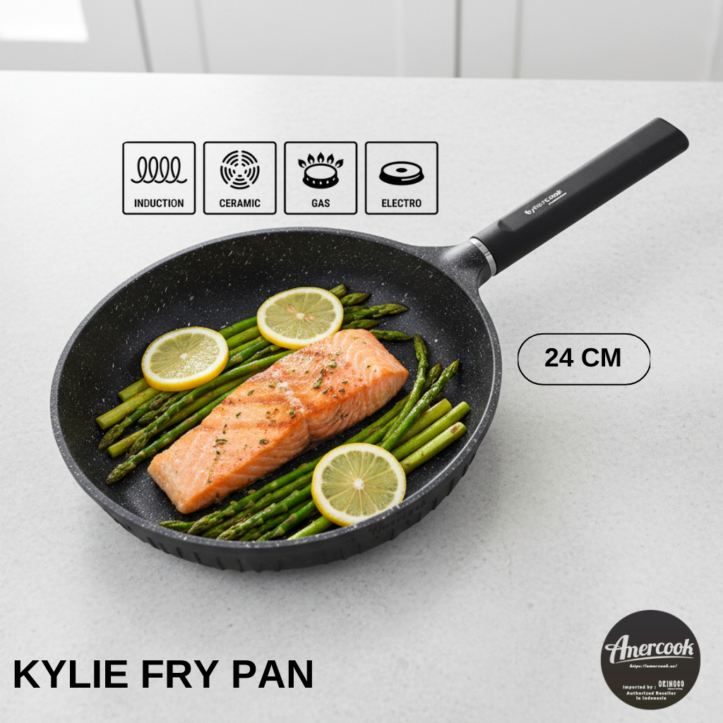 Amercook Wajan Masak Anti Lengket Kylie Series Black