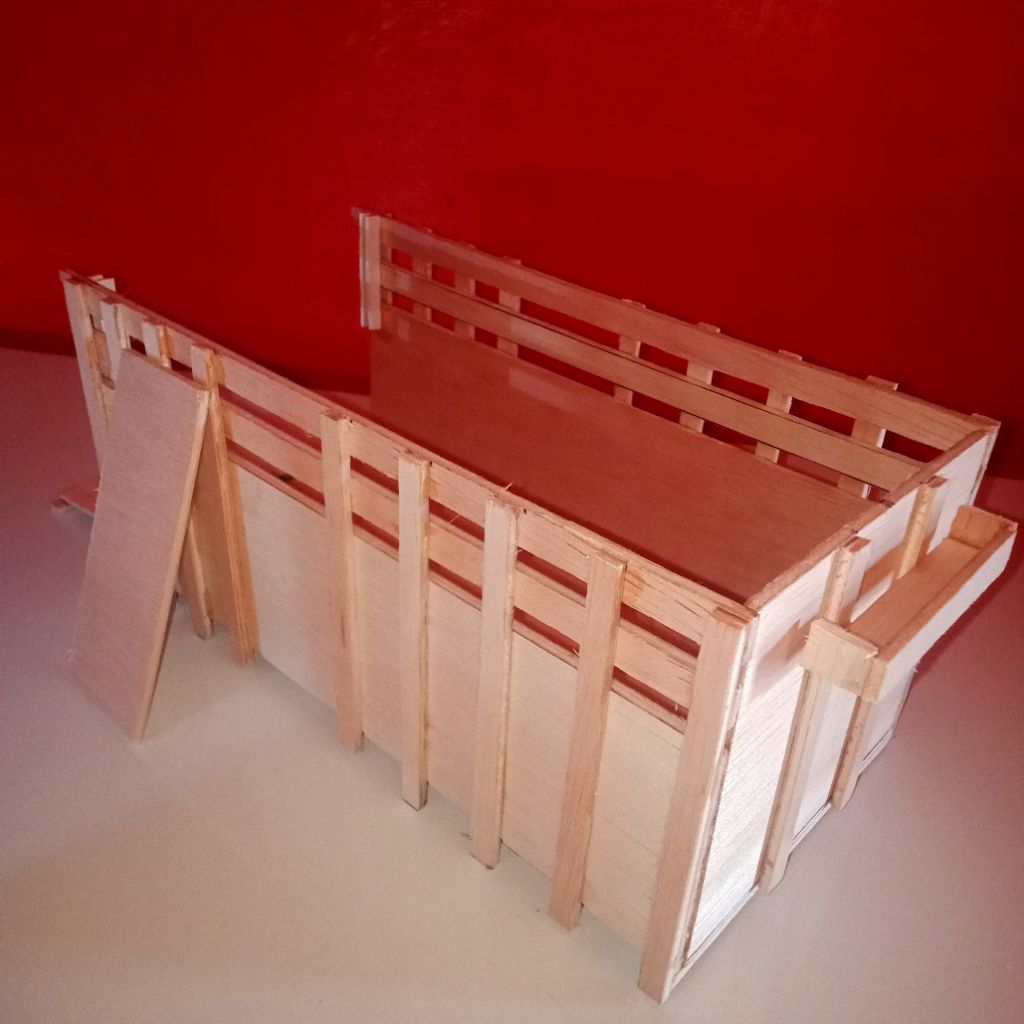 bak miniatur truk plastik bahan triplek