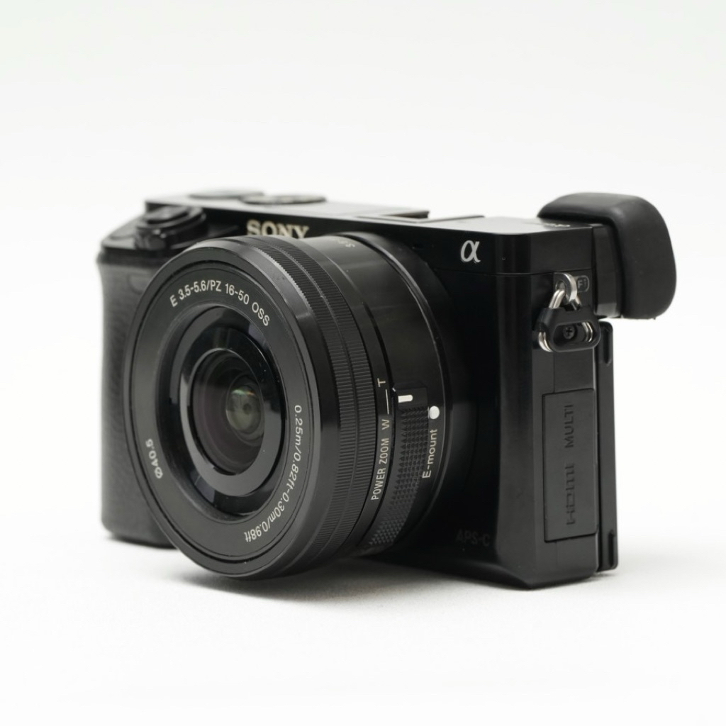 Kamera Mirrorless Sony A6000 + Kit 16-50mm Bekas Second Black Hitam