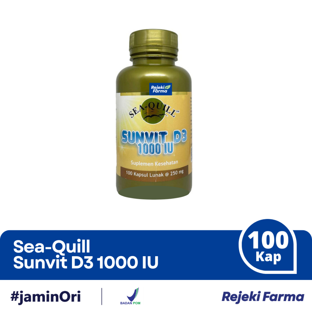 SeaQuill Sea-Quill Sunvit Vitamin D3 1000 isi 100 Kapsul - Sea Quill Vit D 3 1000