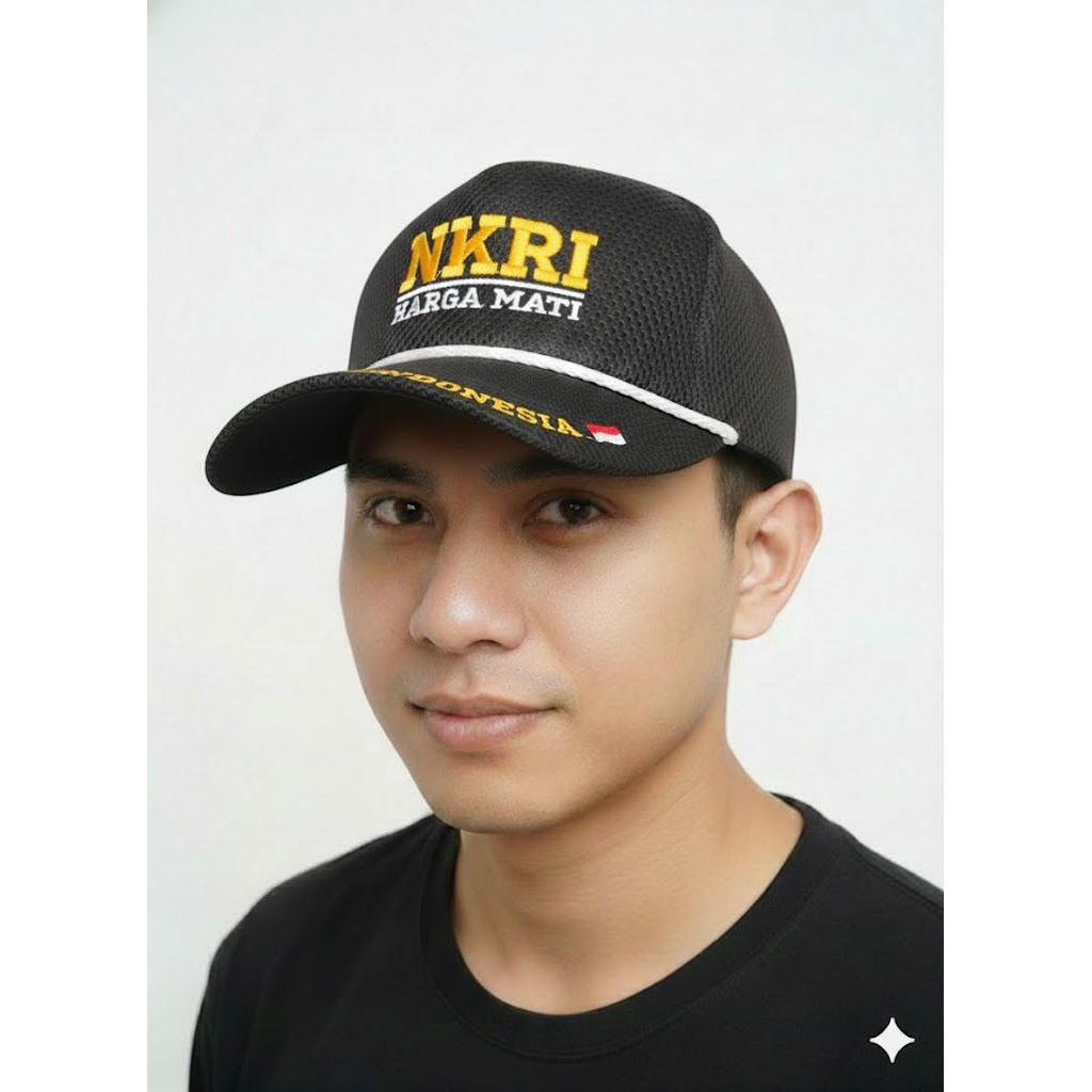 Topi Busa Doublemess Dewasa Allsize Motif NKRI Harga Mati Indonesia