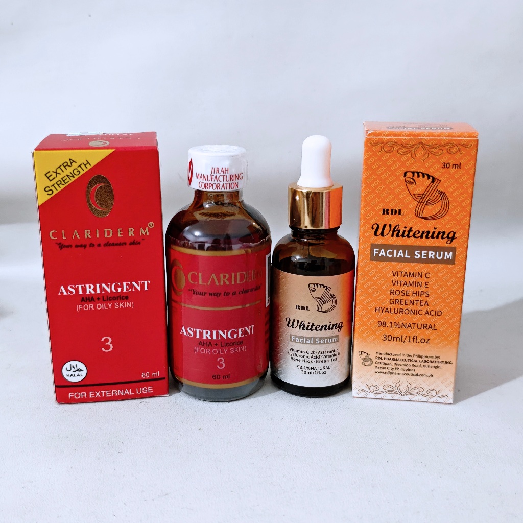 Paket Claridem Original Toner 60ml dan Serum RDL Untuk Jerawat Dan Flek Hitam