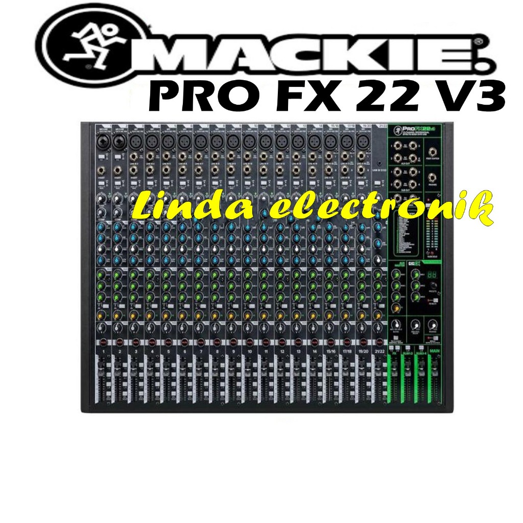 Mackie ProFX22 22-channel Mixer with USB and Effects Original Mackie Profx-22V3