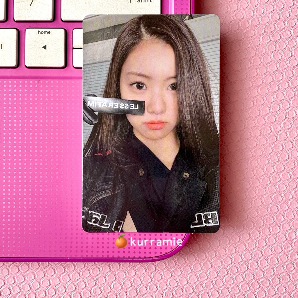 (clearance sale) official photocard kim garam DAMAGE ex le sserafim era debut fearless pc black petr