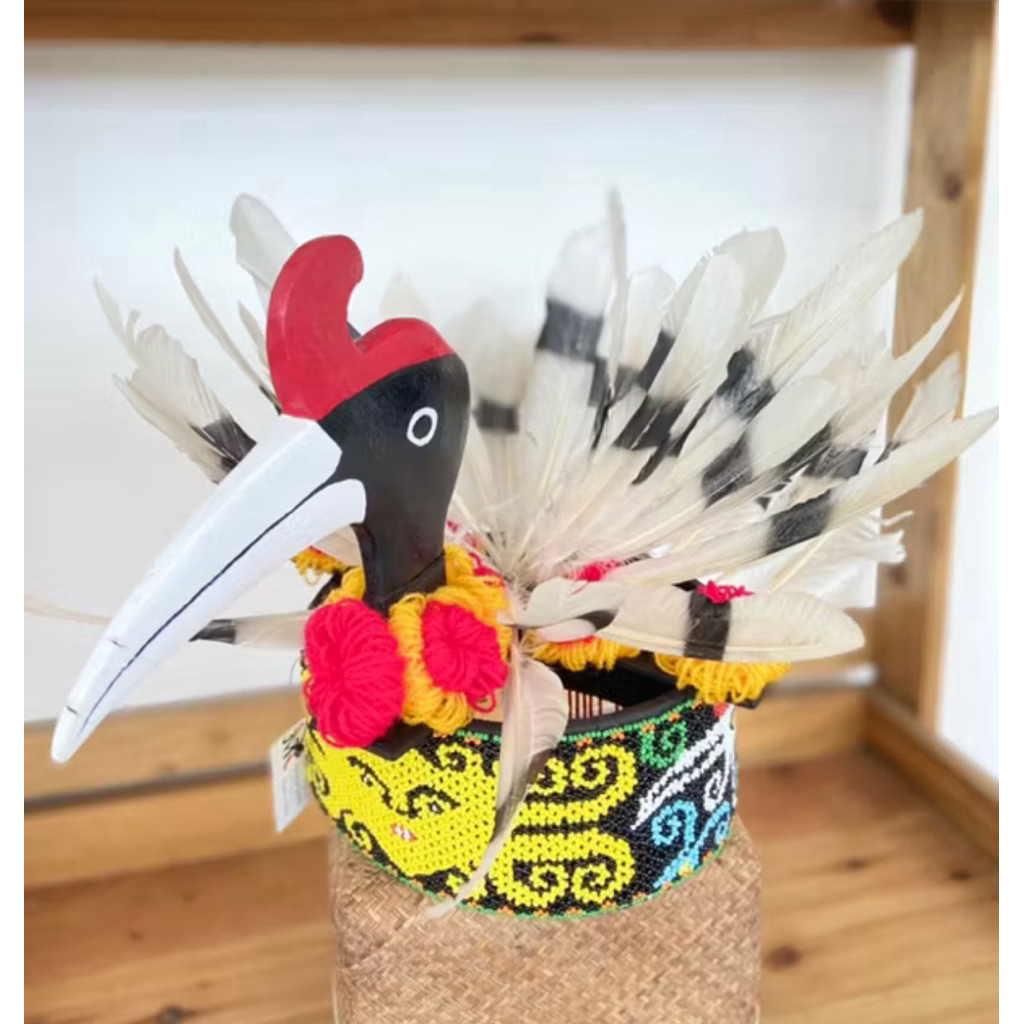 Kayan Art - Topi Cewe Dayak / Topi Pengantin Wanita Dayak / Topi Tari Cewe Dayak Kalimantan / Topi M