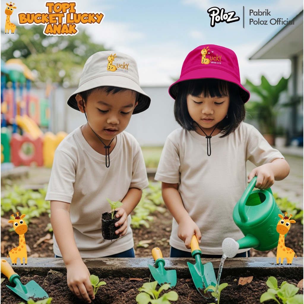 TOPI BUCKET ANAK TOPI BUCKET  GOOD LUCKY ANAK TOPI BUCKET TALI MURAH TOPI BAKET ANAK BAYI TOPI BUCKE