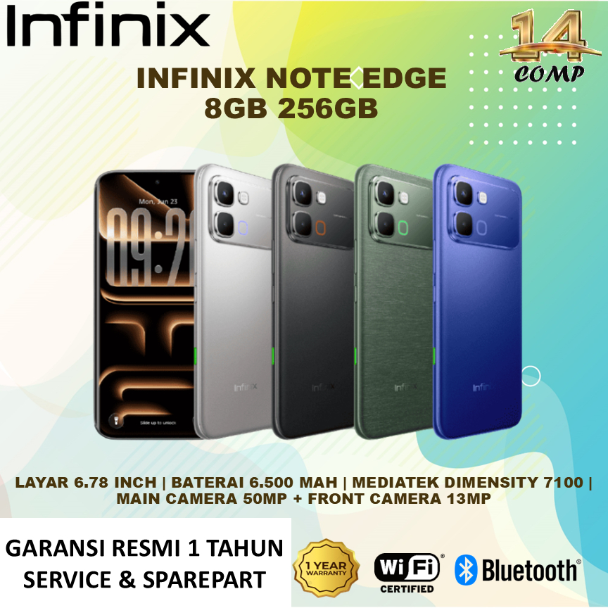 INFINIX NOTE EDGE 5G 8/256 GB GARANSI RESMI INFINIX NOTE EDGE 5 G UP TO 16 GB RAM