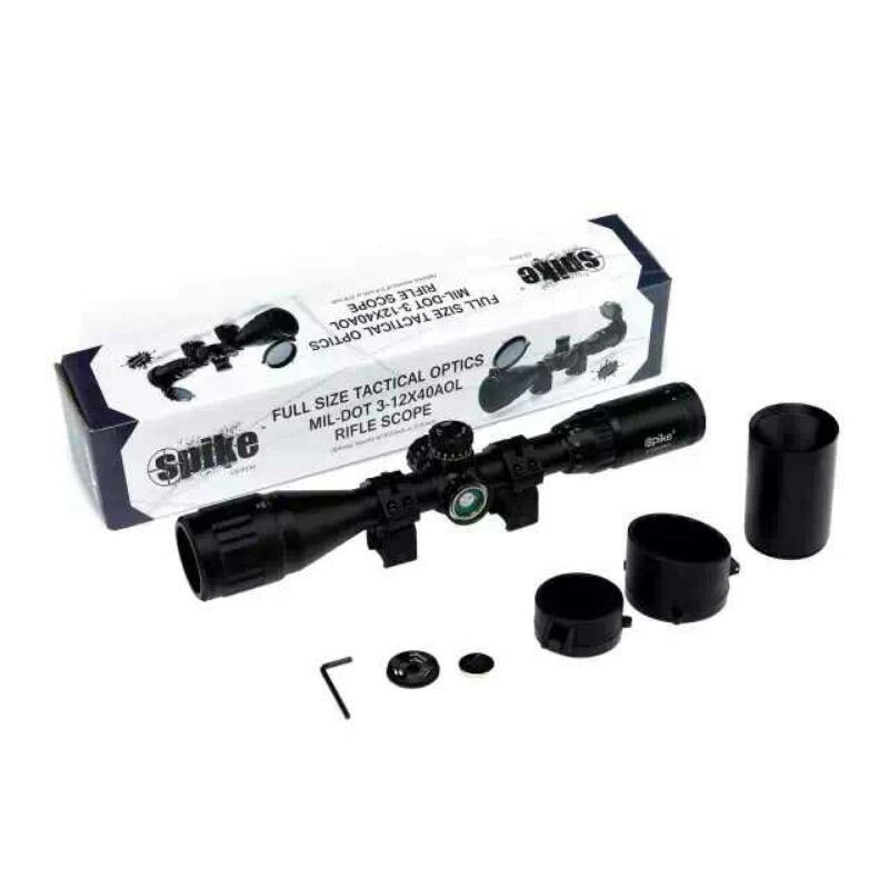 Teleskop Bisa Siang Dan Malam Spike Jarak Jauh 3-12X40Aol Tahan Getar Anti Air Co