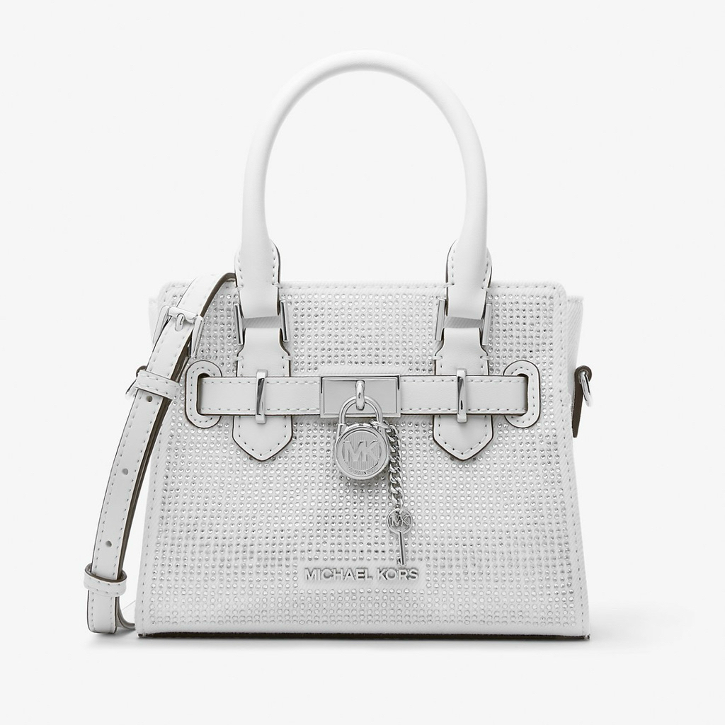 MK Hamilton satchel XS crytal optic white