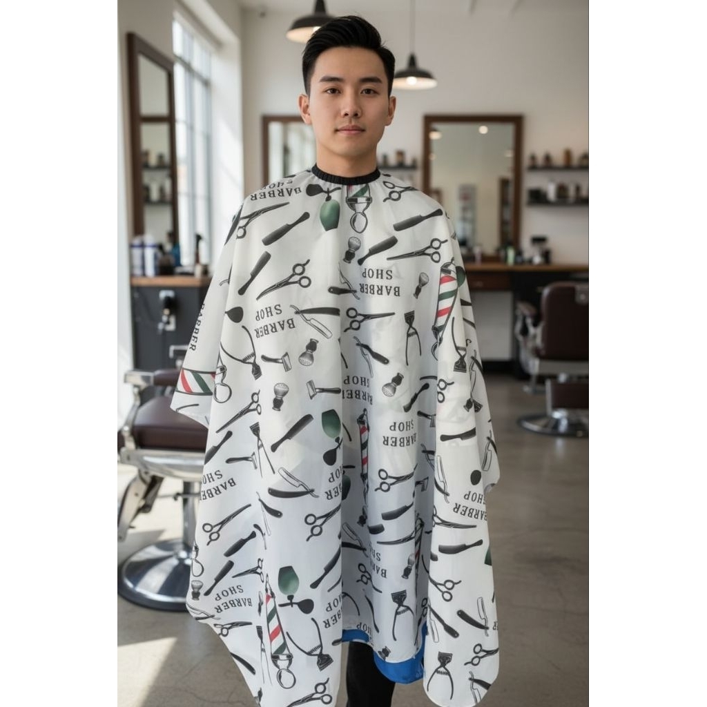 Kain Cukur Pangkas Potong Rambut Kep Kip Cape Dewasa Barbershop Size 160x140 cm