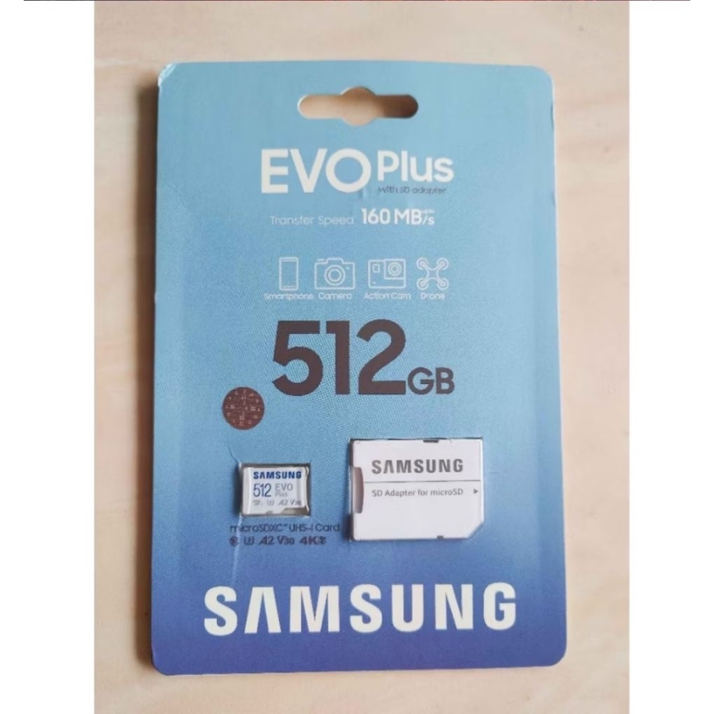Samsung Micro SD card 512GB evo plus UHS SDXC bekas second original memory card hp handphone drone 4
