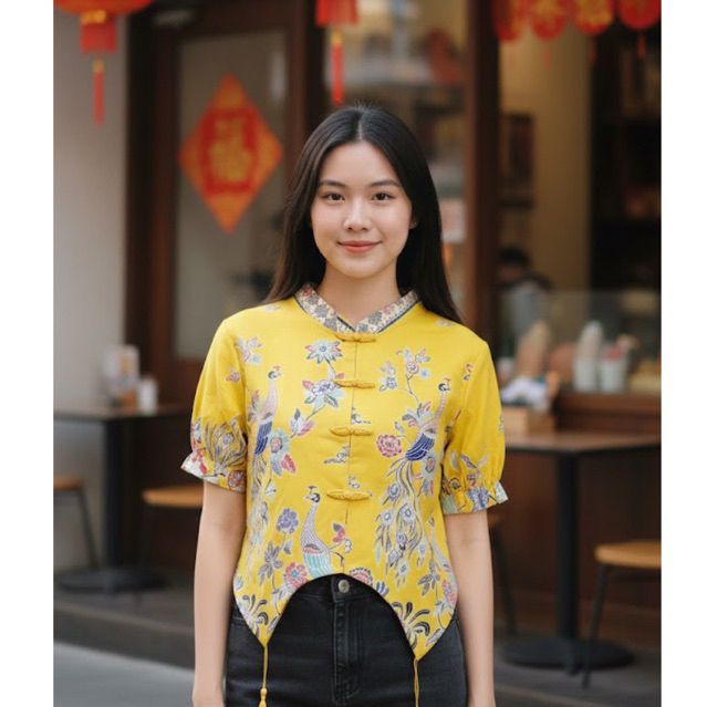 Blouse Batik Cheongsam