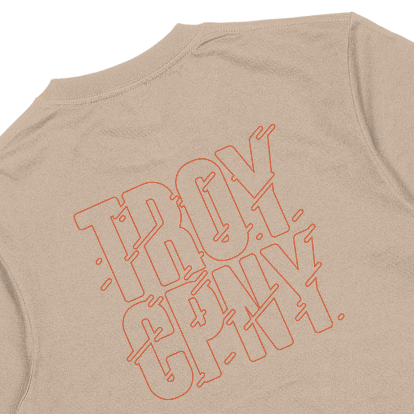 Troy Company Tshirt Brown Latte Glitch Arancia - Kaos Lengan Pendek Kaos Coklat Latte MTD 2746