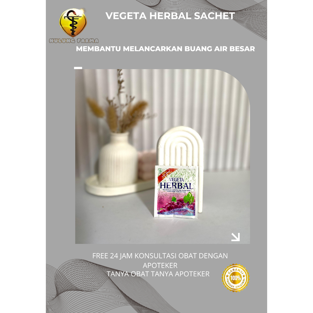VEGETA HERBAL 1 SACHET MEMBANTU MELANCARKAN BAB