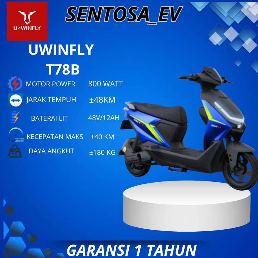 Terbaru Sepeda Listrik UWINFLY T78B 800W T78B Garansi Resmi Produk Original