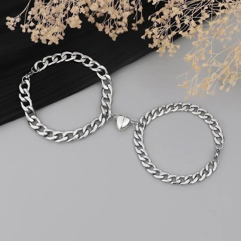 COD Gelang Couple Rantai Liontin Love Magnet Accesories Import