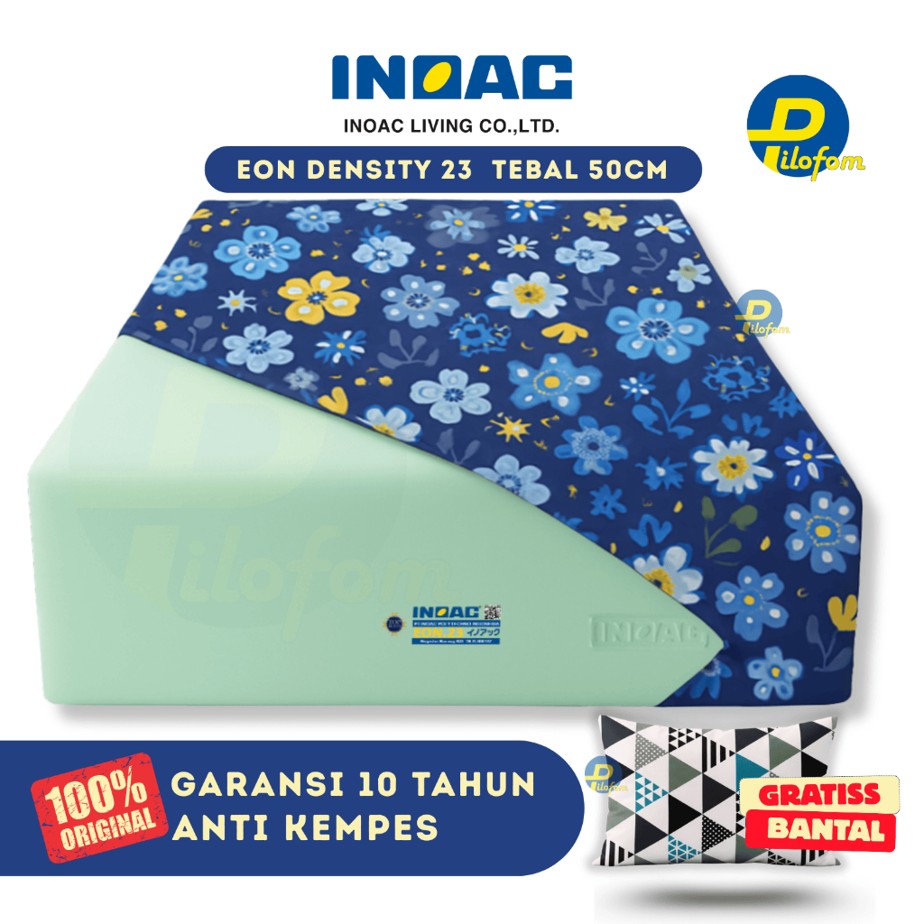 Kasur Busa INOAC D23 EON Light Green Tebal 50 cm Bergaransi 10 Tahun