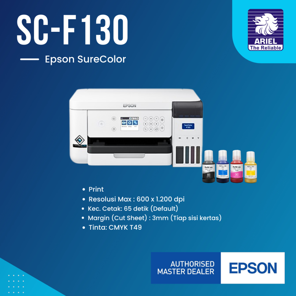 Printer Epson SureColor SC-F130 SC F130 A4 Dye-Sublimation Textile Printer