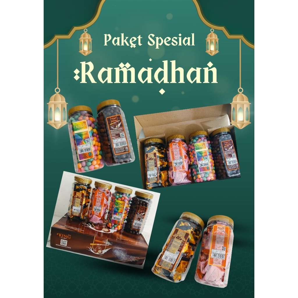 Spesial RAMADHAN d'KING(Chocoberry Almond,Cokelat Almond,Bonibol Pelangi,dan Biskuit Salut Coklat)