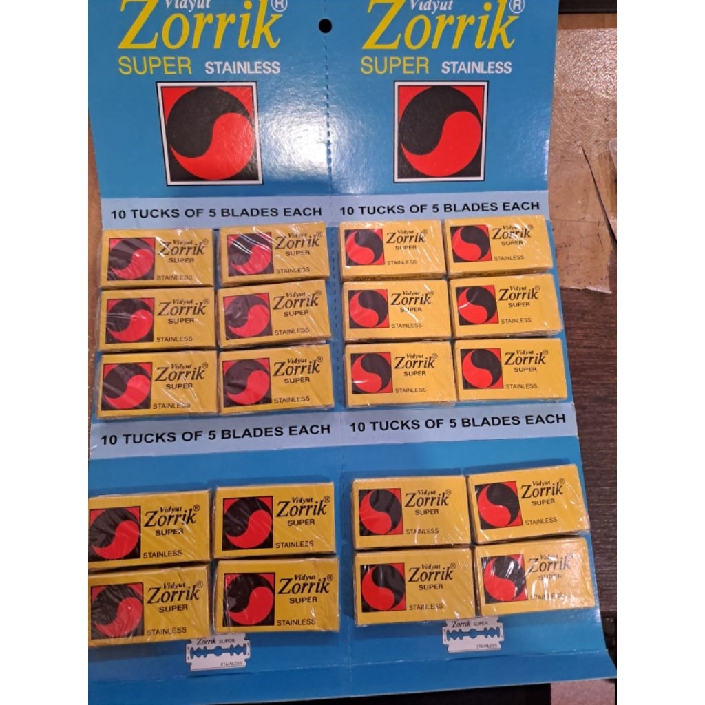 Harga 1ktk isi 5 blade mata pisau cukur zorrik pisau cukur rambut jenggot, anak pisau cukur zorrik
