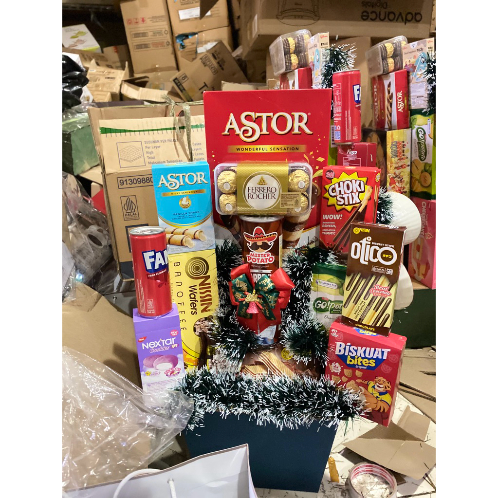 parcel snackmix sembako/Hampers snack/Parcel sembako beras/parcel sembako minyak/Hampers sembako Leb