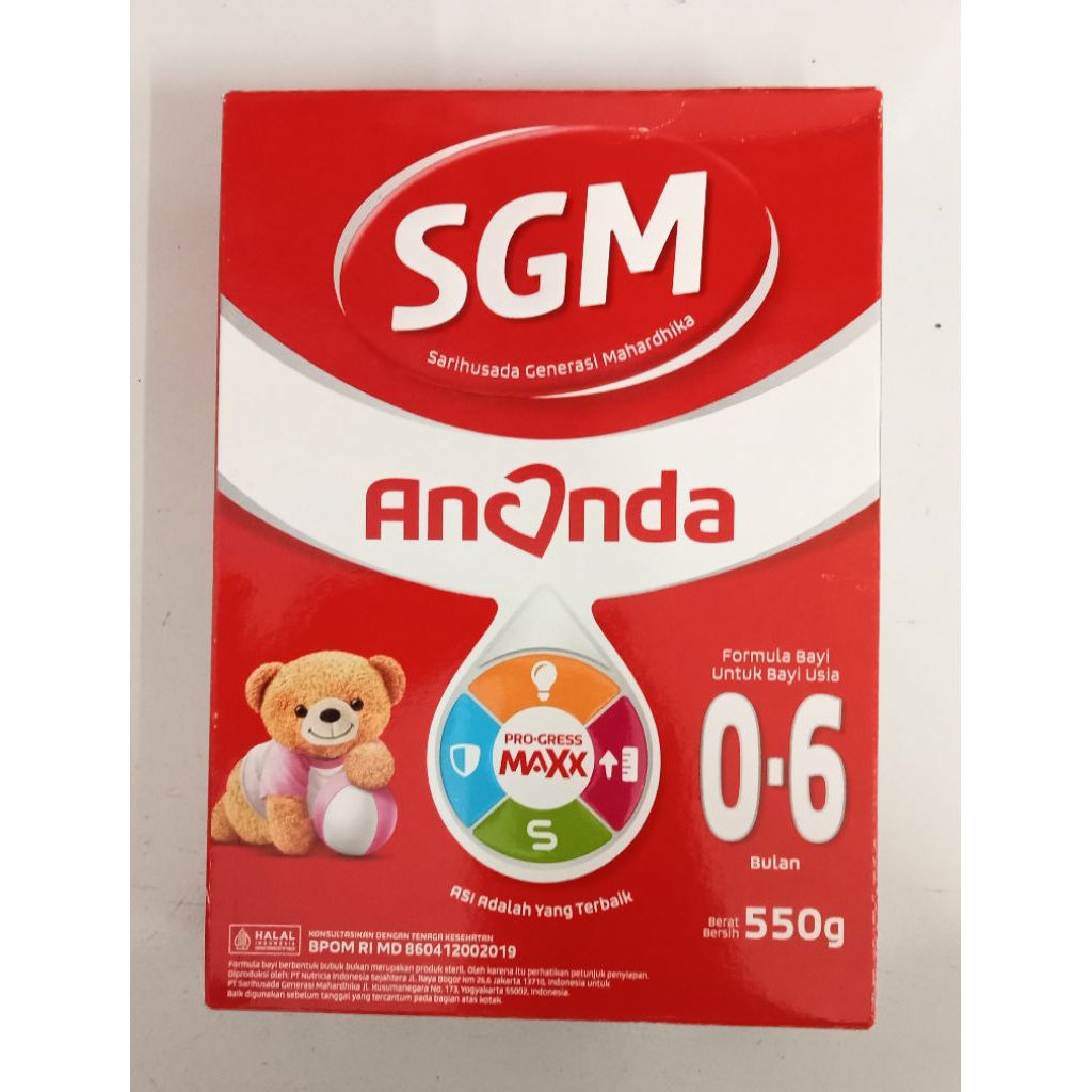 SGM ananda susu bayi 0-6 bulan & 6-12 bulan 550grm