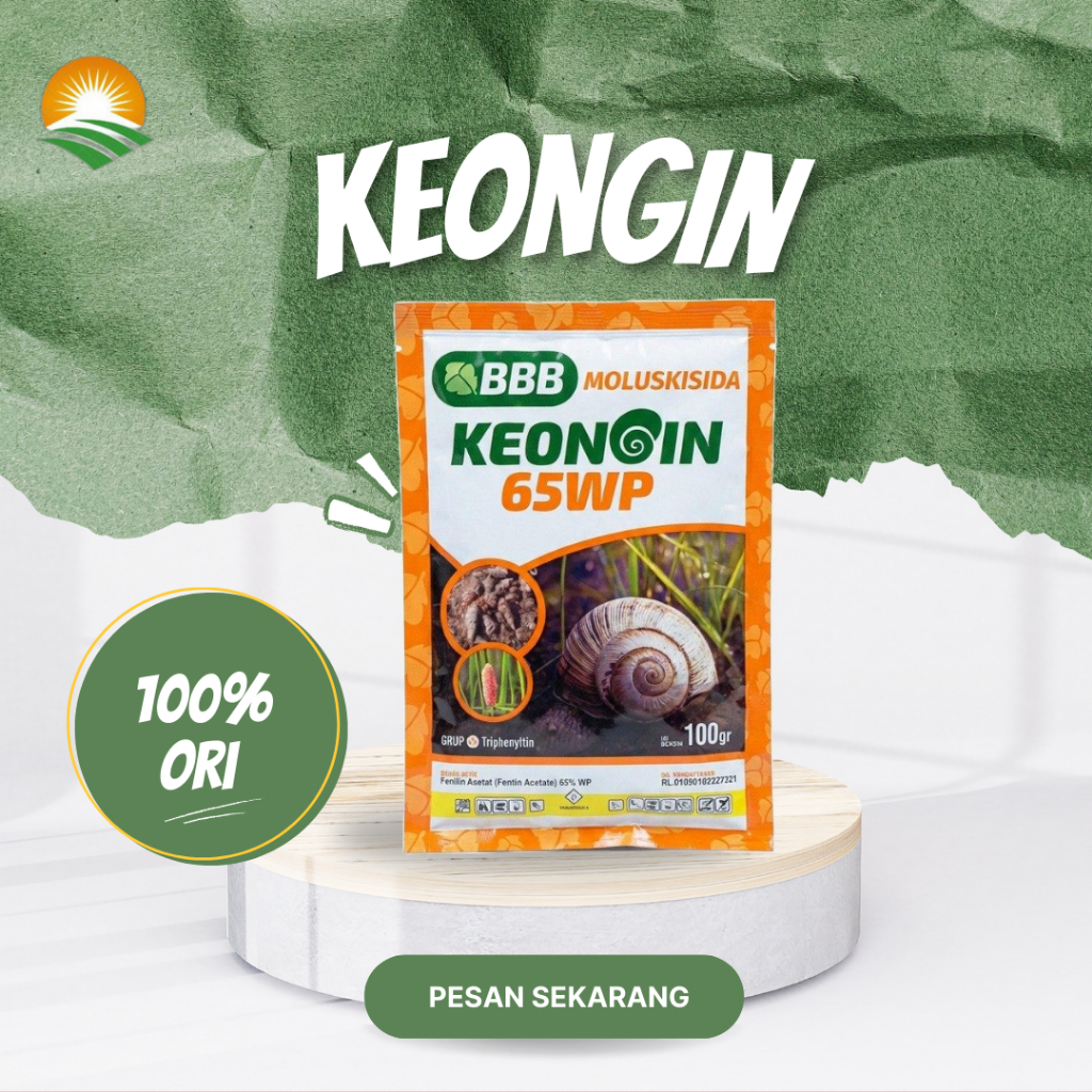 Moluskisida Keongin 65 WP 100 g - Obat Keong Mas - Tutut Sawah - Siput - Bekicot