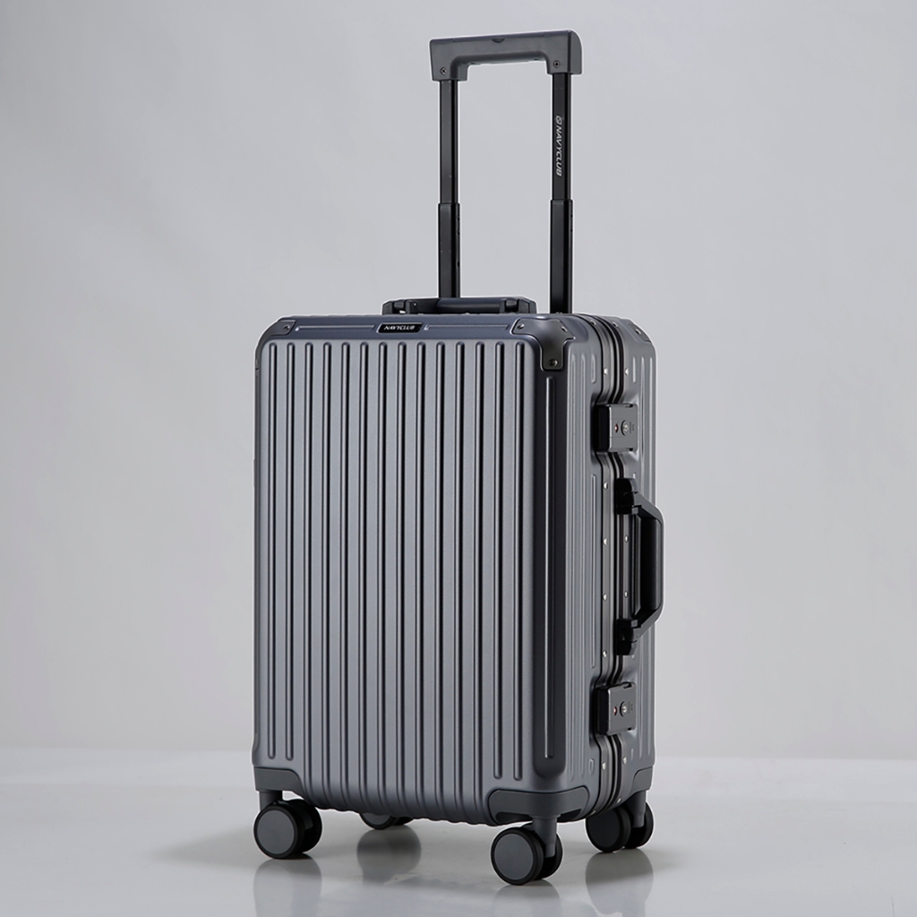 Navy Club Koper 20 26 28 Inch Frame Aluminium Skyline - Koper Kabin Bagasi Hardcase PC TSA Lock 4 Ro