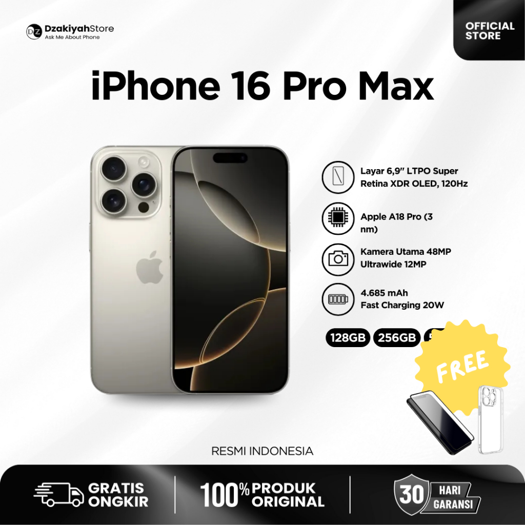[Dzakiyah Store] iPhone 16 Pro Max Second Ex Resmi Original