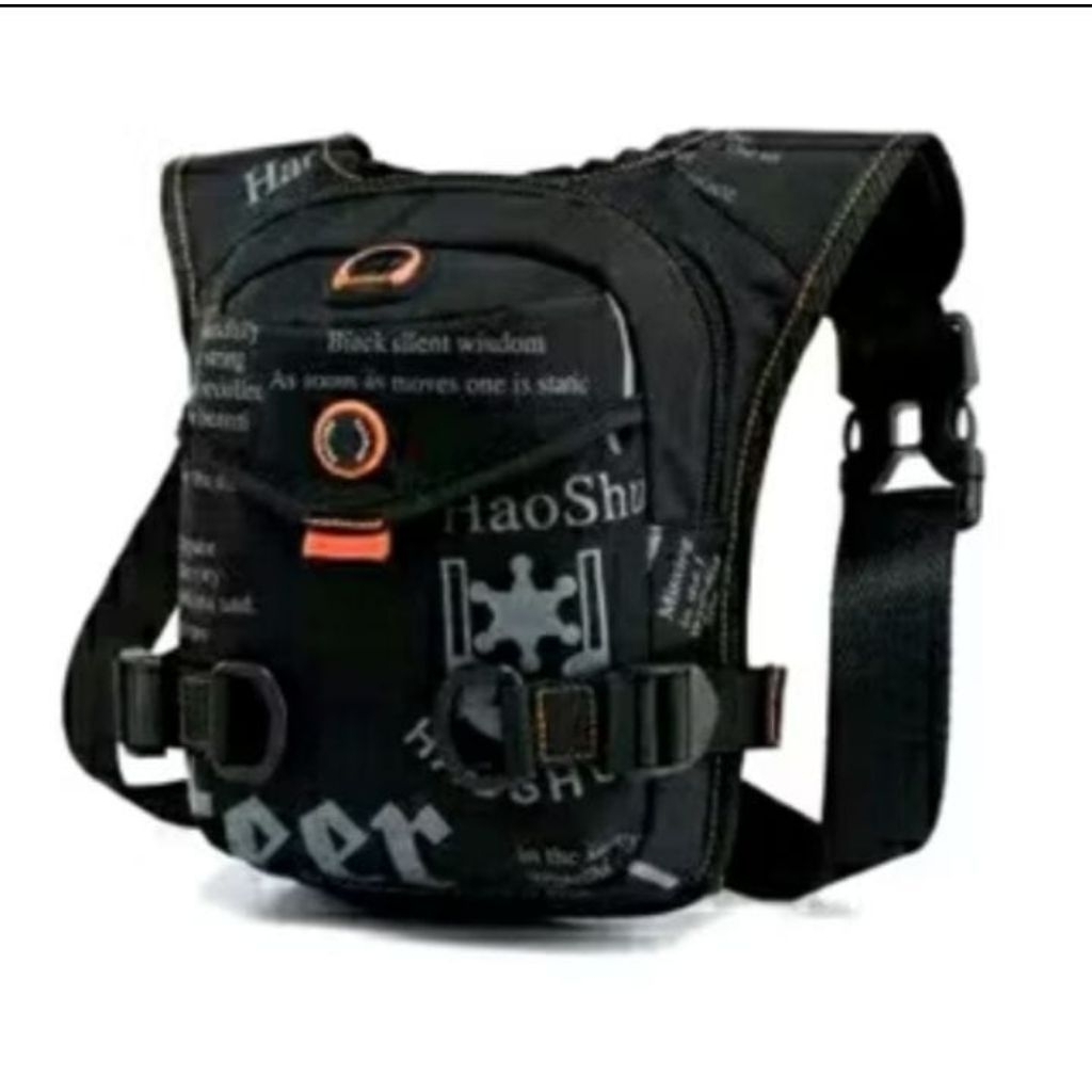 Tas Selempang Pria Haoshuai - Tas Pinggang Cowok Anti Air, Model Korea Simpel