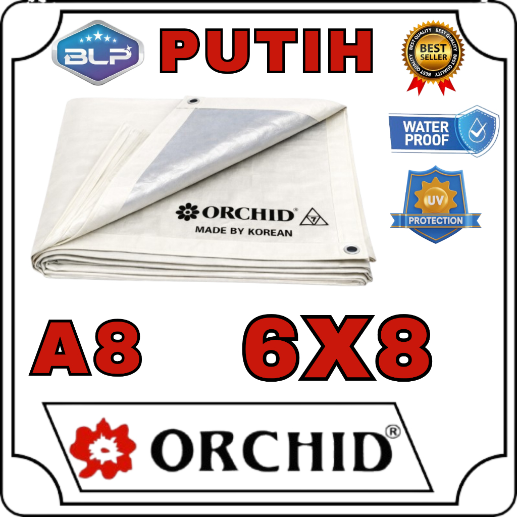 Terpal Orchid A8 Ukuran 6x8 Made In Korea